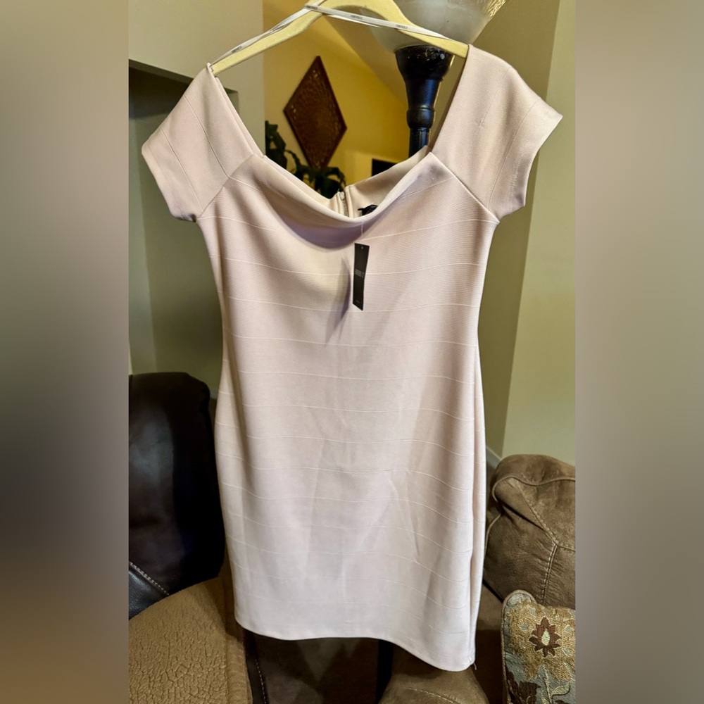 Nude Knit Mini Party Dress (D3)